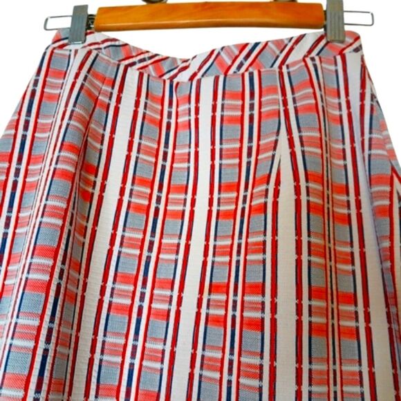 Vintage 70's Jantzen Beach Skirt Maxi A-Line Geometric Stripes Stretchy - Picture 1 of 11